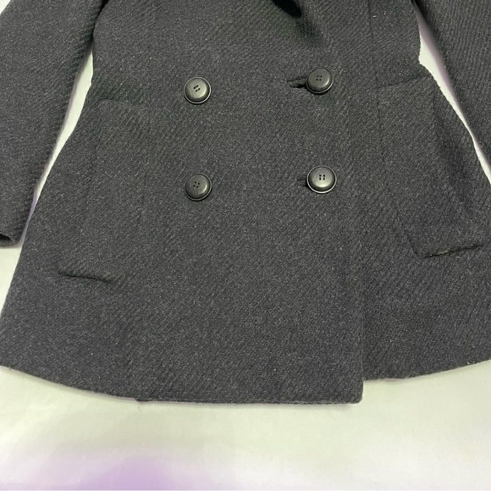 Prada Black Northern Racoon Dyed Fur Pea Coat IT 38/ US 2 - Picture 4 of 15